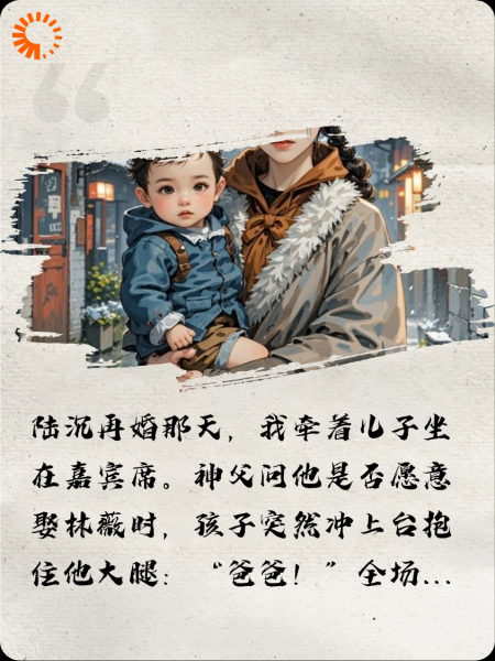 他再婚那天，儿子冲上台叫爸爸